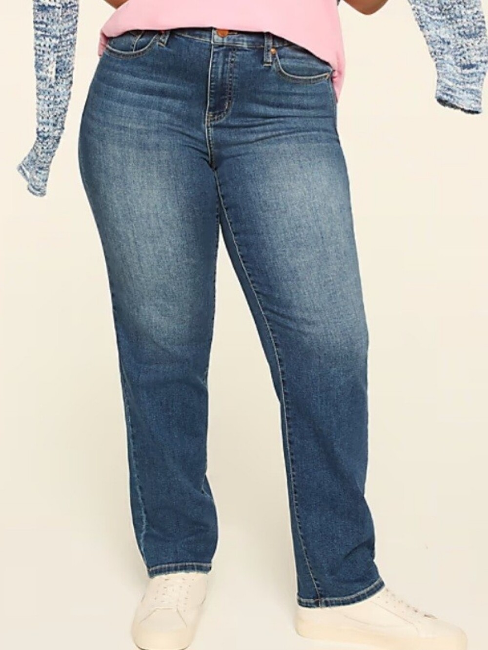 Lane Bryant women's size 26 mid-rise signature straight blue jeans